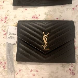 YVES SAINT LAURENT MONOGRAM CLUTCH